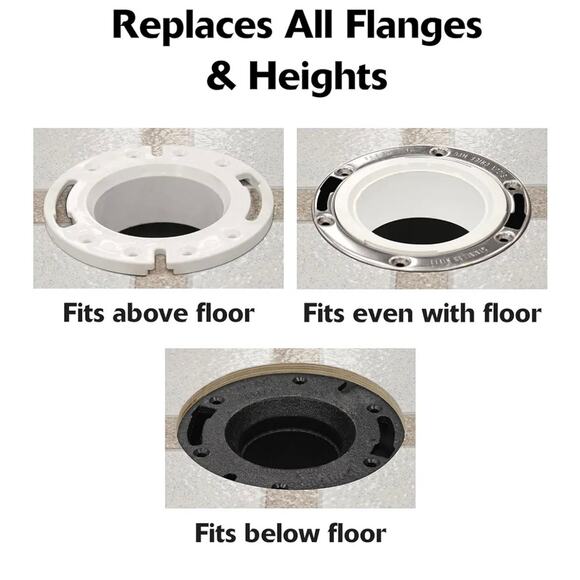 New In Box Korky 6000BP Universal Toilet WaxFree Seal with Hardware - Picture 8 of 9